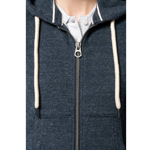 Sudadera vintage - cremallera y capucha mujer