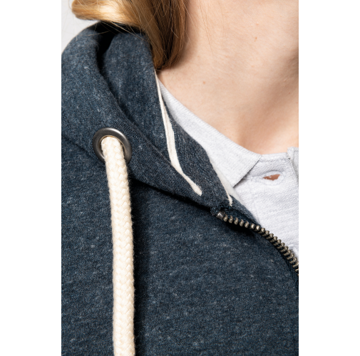 Sudadera vintage - cremallera y capucha mujer