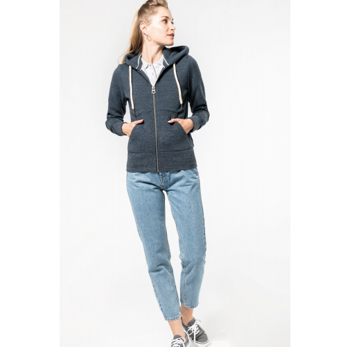 Sudadera vintage - cremallera y capucha mujer