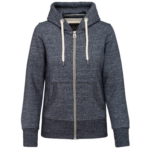 night blue heather Sudadera vintage - cremallera y capucha mujer