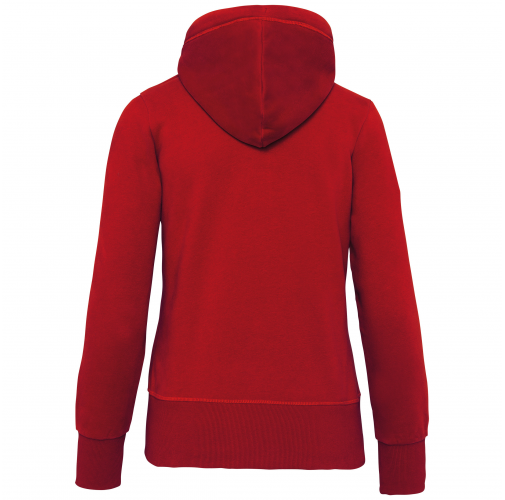 vintage dark red Sudadera vintage - cremallera y capucha mujer