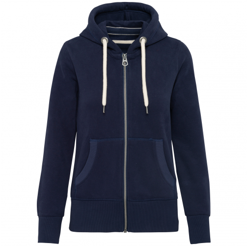 vintage navy Sudadera vintage - cremallera y capucha mujer