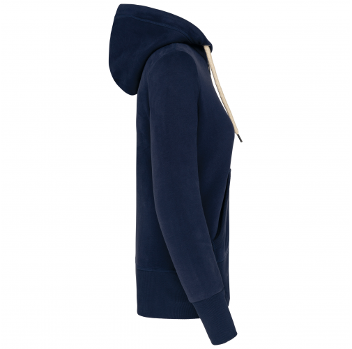 vintage navy Sudadera vintage - cremallera y capucha mujer