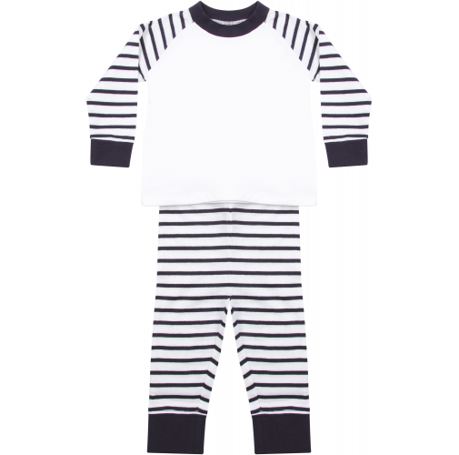 navy / white Pijama a rayas