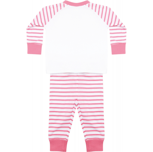 pink / white Pijama a rayas