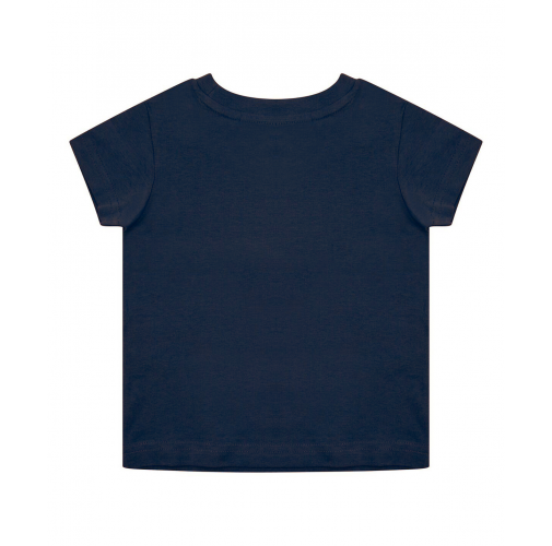 navy Camiseta algodón orgánico