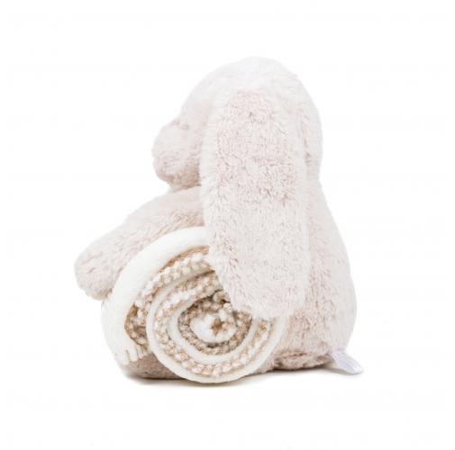 Conejo de peluche y manta