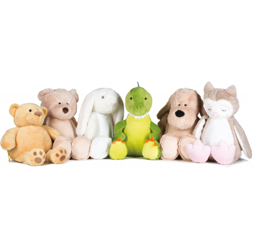 Conejo de peluche con cremallera