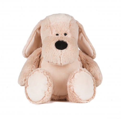 Perro de peluche con cremallera