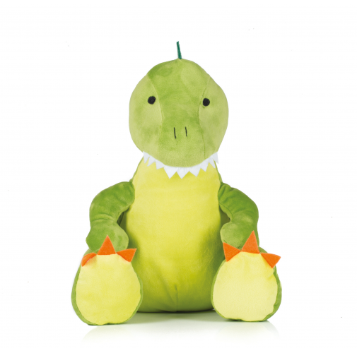 Dinosaurio de peluche con cremallera