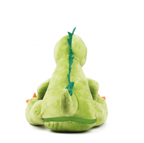 Dinosaurio de peluche con cremallera