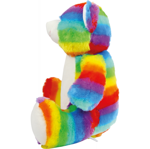 Oso de peluche multicolor con cremallera