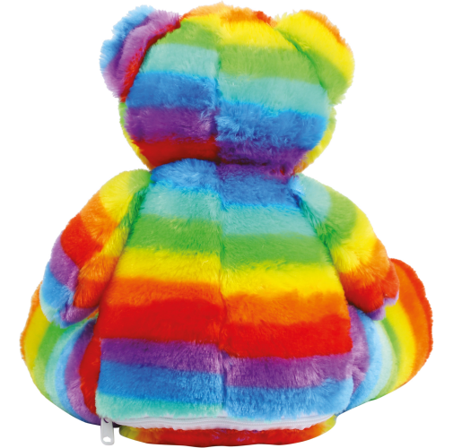 Oso de peluche multicolor con cremallera
