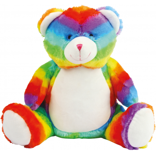 multi Oso de peluche multicolor con cremallera