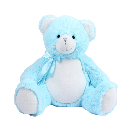 baby blue Oso de peluche con cremallera