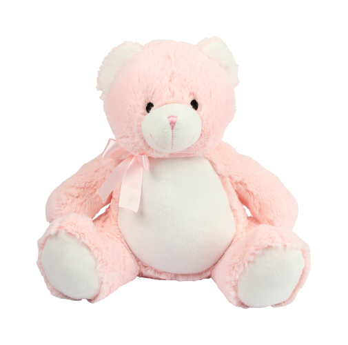baby pink Oso de peluche con cremallera