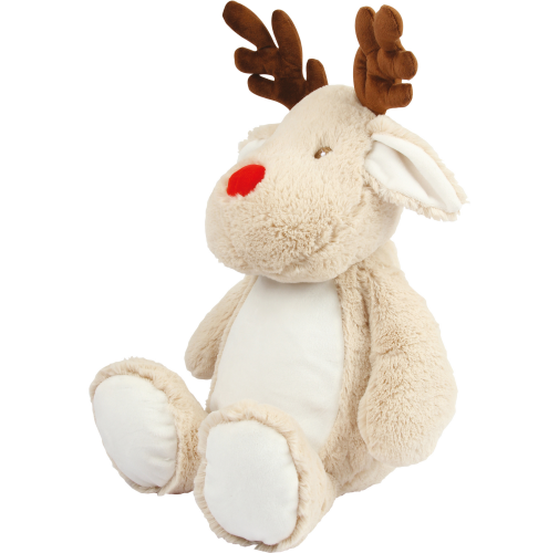 Reno de peluche con cremallera