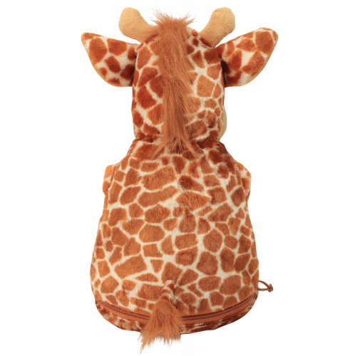 brown Jirafa de peluche con cremallera
