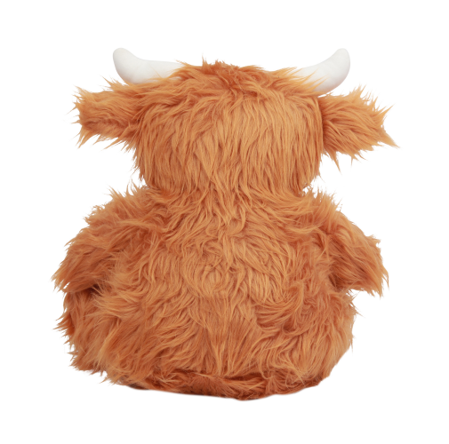 brown Vaca de peluche con cremallera
