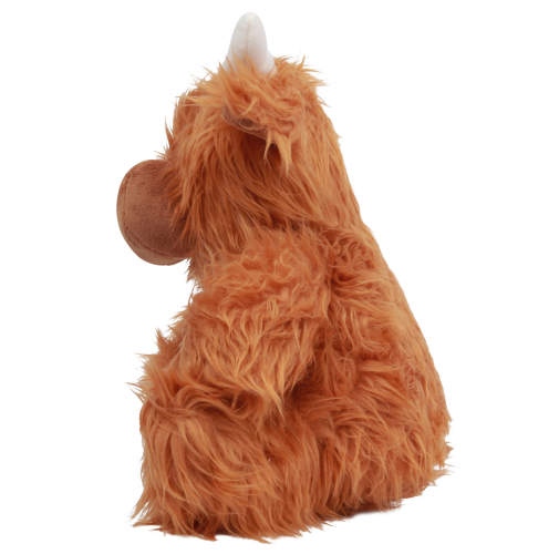 brown Vaca de peluche con cremallera