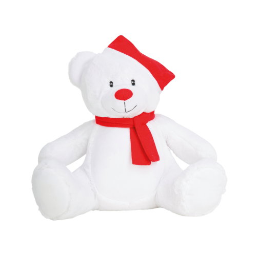 Oso de peluche navideño con cremallera