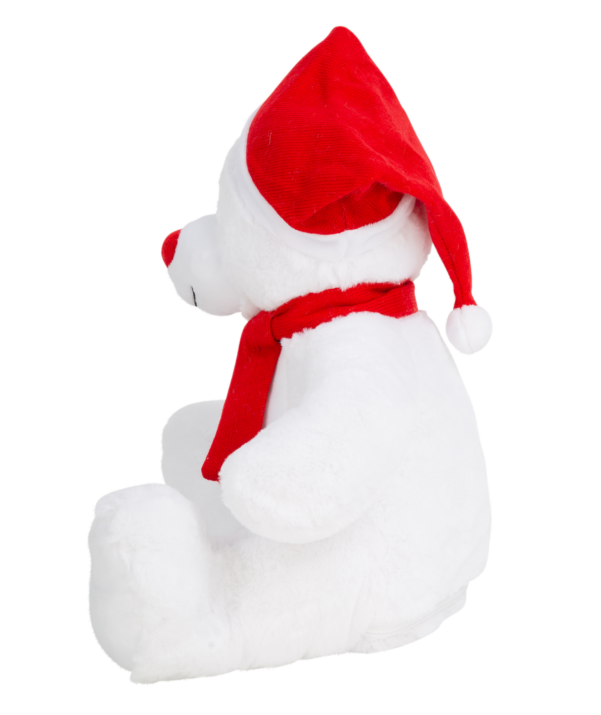 white / red Oso de peluche navideño con cremallera