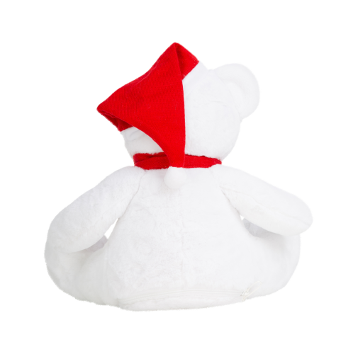 white / red Oso de peluche navideño con cremallera