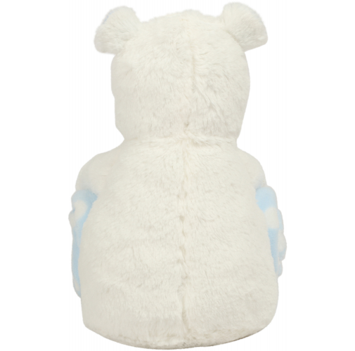 white / blue Hipopótamo de peluche con manta