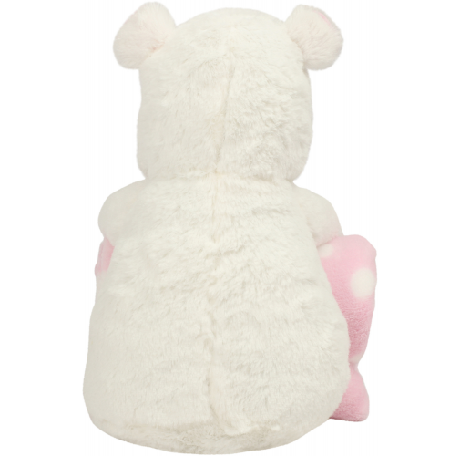 white / pink Hipopótamo de peluche con manta