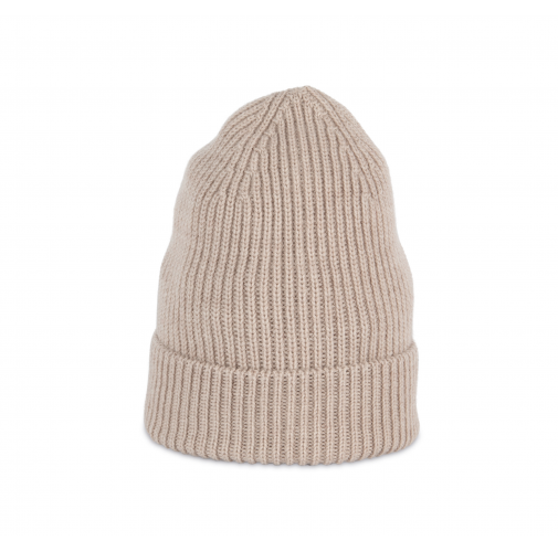 wet sand heather Gorro de lana merino ecorresponsable unisex