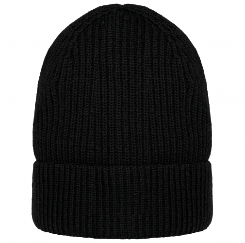 black Gorro ecorresponsable de lana merino unisex