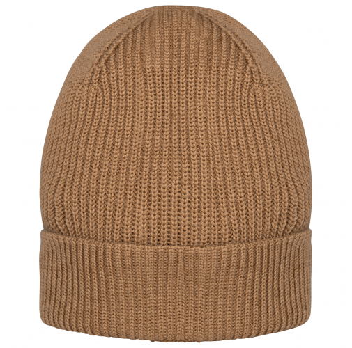 dark camel Gorro ecorresponsable de lana merino unisex