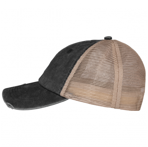 washed black / beige Gorra trucker ecorresponsable efecto desgastado unisex