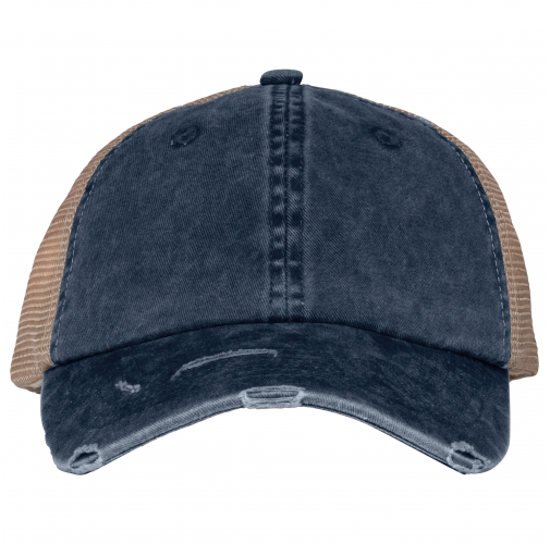 washed navy blue / beige Gorra trucker ecorresponsable efecto desgastado unisex