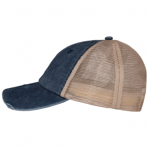 washed navy blue / beige Gorra trucker ecorresponsable efecto desgastado unisex