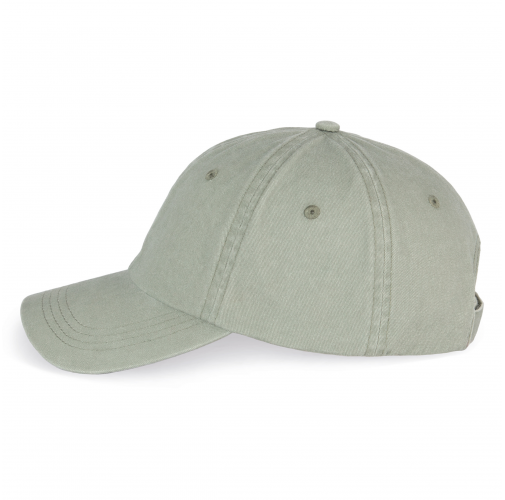 washed almond green Gorra ecorresponsable efecto lavado unisex