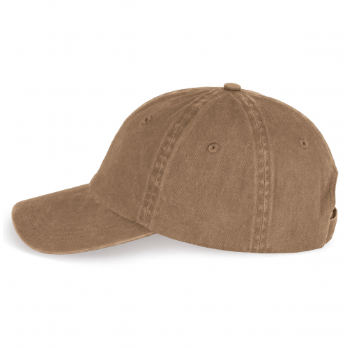 washed dark camel Gorra ecorresponsable efecto lavado unisex