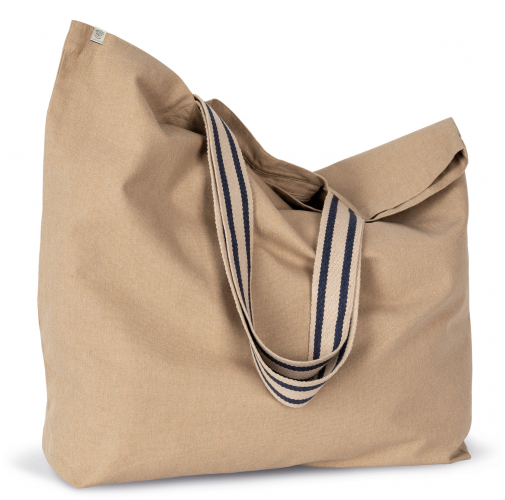 hemp / desert sand / horizon blue stripe Bolsa shopper grande ecorresponsable