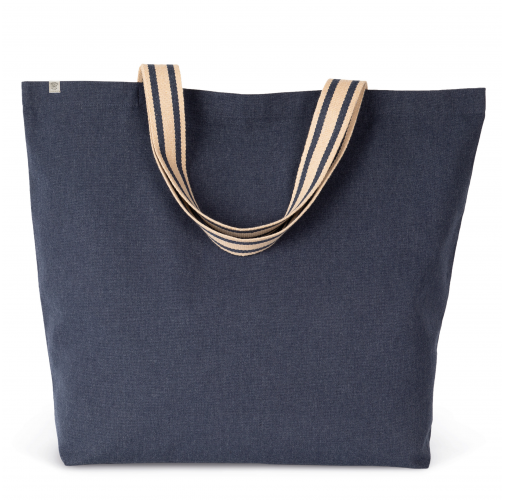 horizon blue / desert sand / horizon blue stripes Bolsa shopper grande ecorresponsable