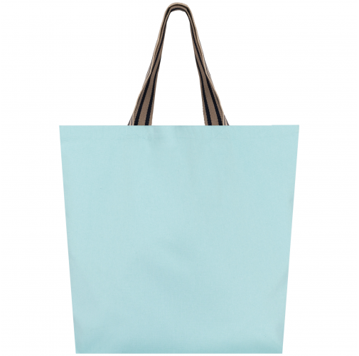 topaz blue / desert sand / horizon blue stripes Bolsa shopper grande ecorresponsable