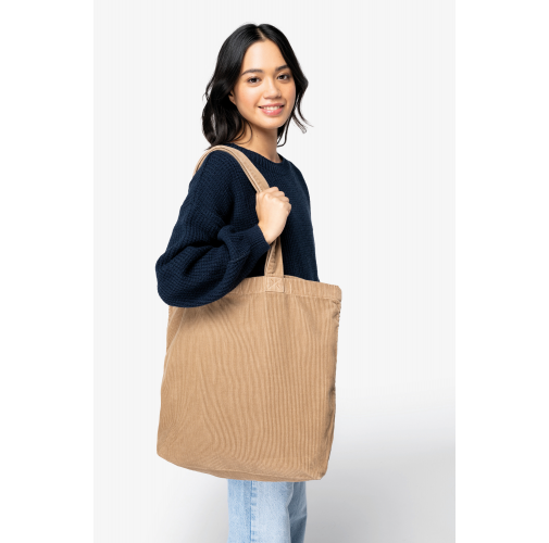 Bolsa ecorresponsable efecto lavado de pana