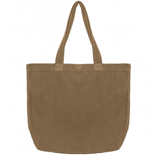 washed dark camel Bolsa ecorresponsable efecto lavado de pana