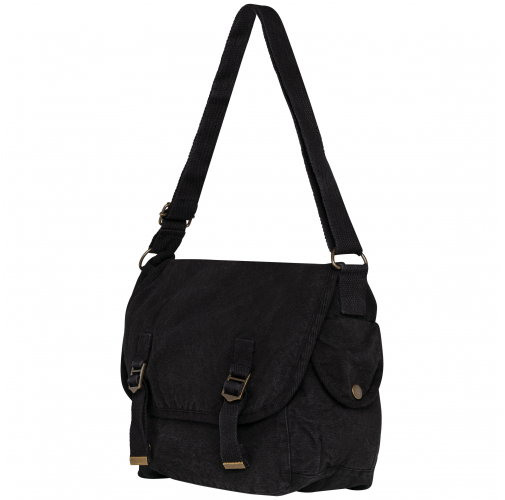 washed black Bolsa con solapa ecorresponsable efecto lavado