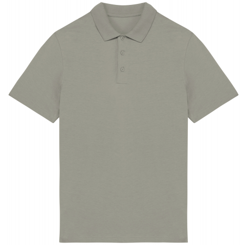 almond green Polo ecorresponsable hombre