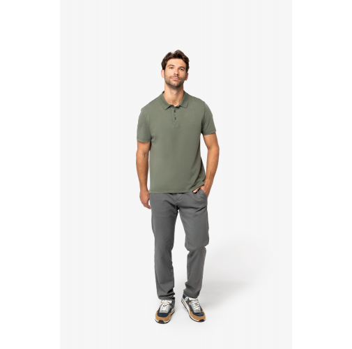 Polo ecorresponsable efecto lavado de punto jersey hombre