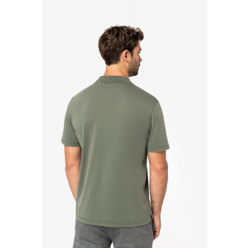 Polo ecorresponsable efecto lavado de punto jersey hombre