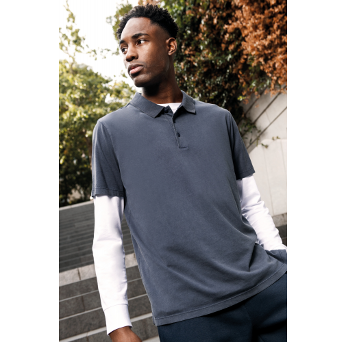 Polo ecorresponsable efecto lavado de punto jersey hombre