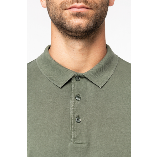 Polo ecorresponsable efecto lavado de punto jersey hombre