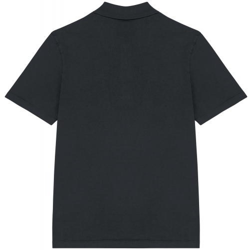 washed coal grey Polo ecorresponsable efecto lavado de punto jersey hombre