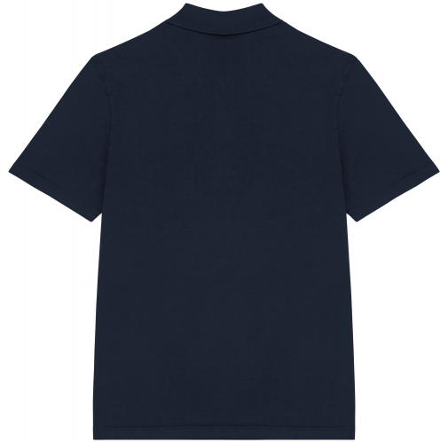 washed navy blue Polo ecorresponsable efecto lavado de punto jersey hombre